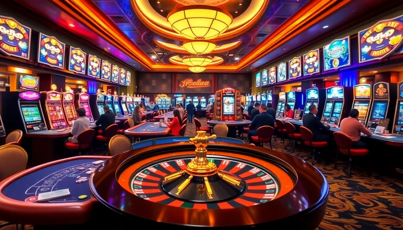 Experience the thrilling action at https://nhacaiuytin.place/ with lively dealers and exciting casino games unfolding in a vibrant atmosphere.